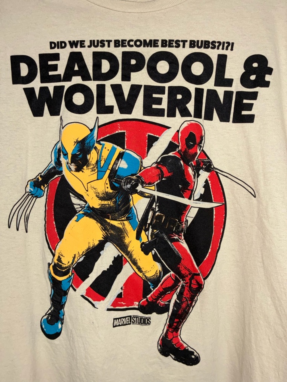 Marvel Studios Deadpool & Wolverine Graphic Tee - Cream, Black